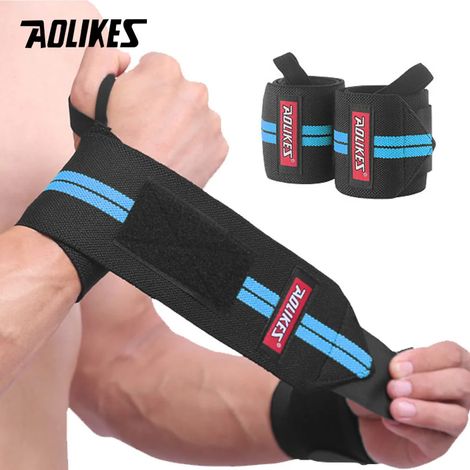(B, Bleu) Bracelets de protection pour l'haltérophilie et l'entraînement physique, équipement de protection sportive (1/5)