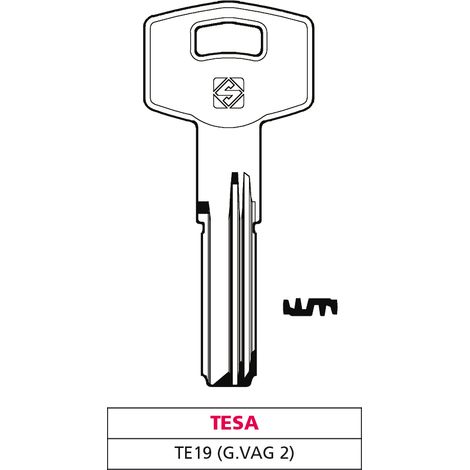 Silca CHIAVE PUNZONATA OTTONE TE19 (G. VAG 2) TESA 5.00 pz