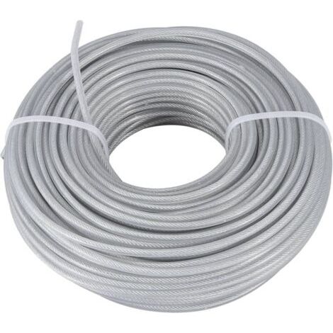 Cuerda para cortacésped de 40 metros - Cordón de nailon - Cabezal de corte - Hilo de corte - Cuerda para cortacésped - Accesorios para máquinas de corte