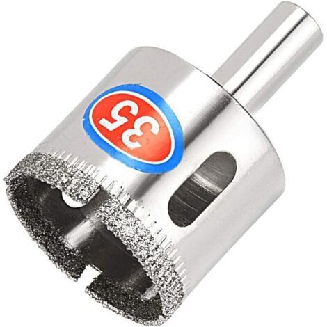 Foret Diamant Scie Cloche Diamant Trépan pour Carrelage Verre Marbre Céramique Ton Argent 35mm (1/5)