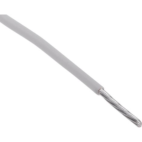 Fil de câblage à gaine PTFE RS PRO, 0,22 mm², 24 AWG, 200°C max, PTFE Blanc, 25m ( Prix pour Bobine de 25 Mètres )