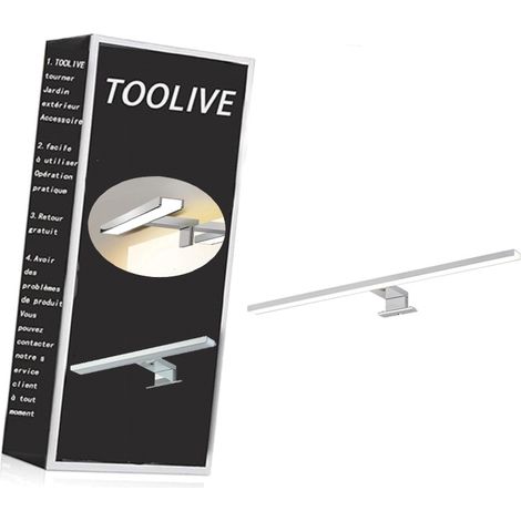 Led Mirror Light Bathroom 10W 820LM 60cm 230V 4000K,Stainless Steel 3-in-1 IP44 Class II Slim 300mm Bath Mirror Lamp,No Flicker, Mirror Front/Cabinet/Wall Lighting Neutral White 600mm [Energy Class A+