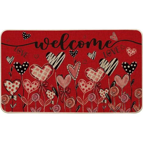 Tapis D'Entrée Extérieur - Tapis De Porte Non Glissant - Pour Décoration De Fête - En Plastique - 30 X 20 Cm - 1 Pièce (1/5)