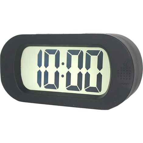 Réveil de chevet numérique silencieux à grand écran LCD avec lumière (1/5)