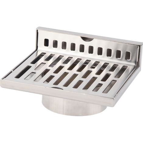 Bonde de sol latérale en acier inoxydable 304 résistant à la corrosion, en forme de L, épaisse, pour salle de bain ou hôtel, 5 pouces pour tuyau de 110 mm (avec joint d'étanchéité)