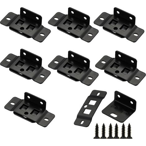 Kit de 10 supports de fixation rapide pour meubles, équerre de fixation robuste, support d'angle droit (1/3)
