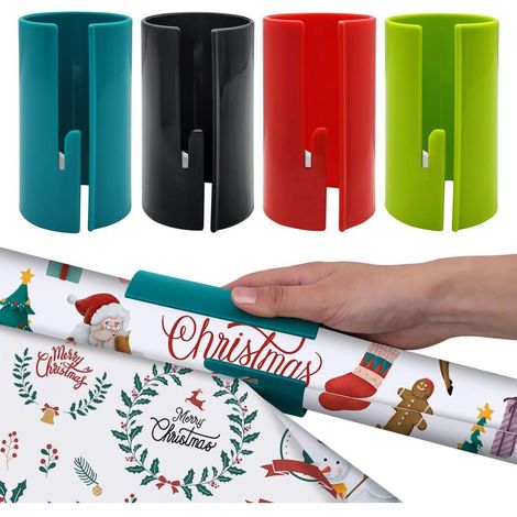 Coupe-papier d'Emballage 4PCS - Massicot Rouleau de Papier Cadeau pour No毛l - Wrapping Paper Cutter (1/5)