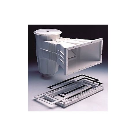 Skimmer liner pour piscine enterrée – Compatible béton et liner – Installation rapide avec visserie complète – Filetage 1'1/2 – Piscineo