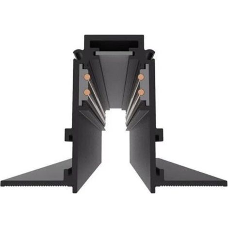 Rail Magnétique Encastré 48V 2m NOIR pour Enduit - SILAMP