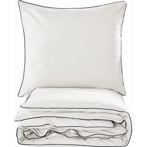 BASIC BAUMWOLLBETTWÄSCHE 160x200 WEISS