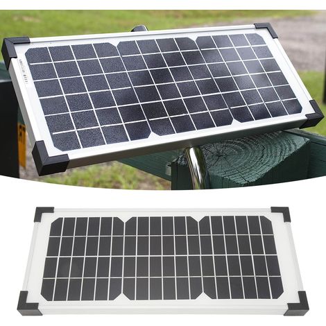 Kit panneau solaire 10 W compatible avec les ouvre-portails automatiques Mighty Mule FM123 (sans batterie) (Surpoids) (1/5)