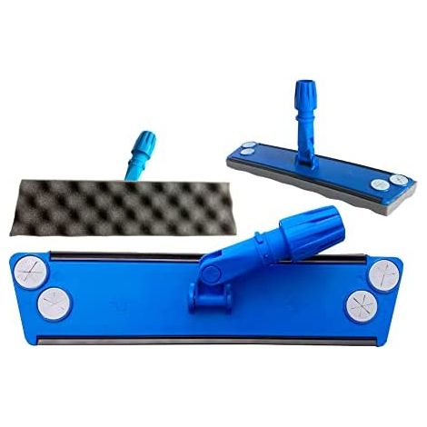 Le Plus De L'Entretien – Balai trapèze 40 cm – Gaze imprégnée pour surfaces variées – Manche ergonomique pour nettoyage efficace