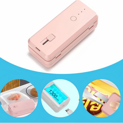 Machine à sceller portable, batterie 1300 mAh, chargement USB, scellage rapide. (1/5)