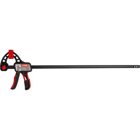 STIER Einhandzwinge, 600 mm Spannweite, 80 mm Ausladung, zum Spannen und Spreizen, ergonomisch geformter Griff (1/5)
