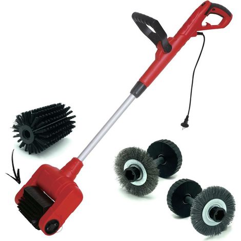 TERRE JARDIN - Limpiador eléctrico para terraza y suelo / Cepillo rotativo Maxibrush
