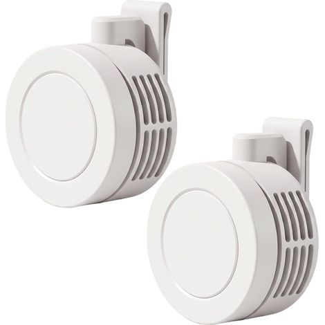 Lot de 2 ventilateurs portables à pince, ventilateurs de taille sans pales avec pince pour vêtements, ventilateur personnel ultra silencieux à 3 vitesses pour les voyages, le camping et les activités (1/5)