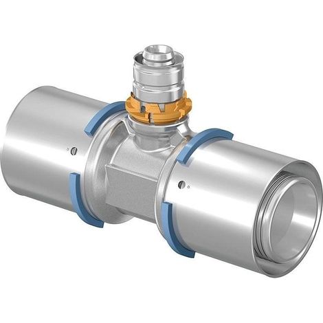 Uponor Tee reducido acero inoxidable para fontanería 50 mm 40 mm