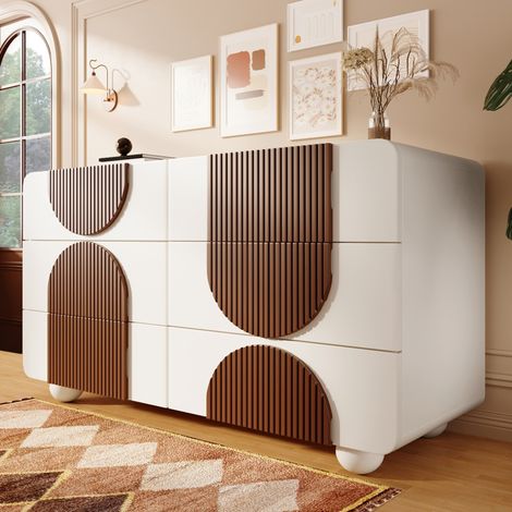mobile cassettiera 121x41x71 con 6 cassetti curvi HAVRYA (1/5)