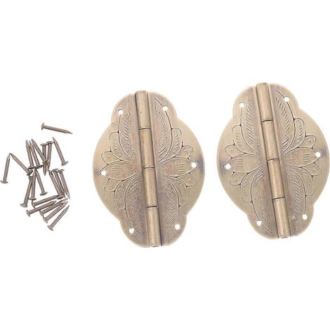 SEWACC Lot de 2 charnières décoratives en laiton pour boîtes en bois et bijoux (1/5)