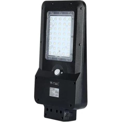 V-TAC Armatura Stradale LED SMD 15W con Pannello Solare Colore Nero Bianco Naturale IP65