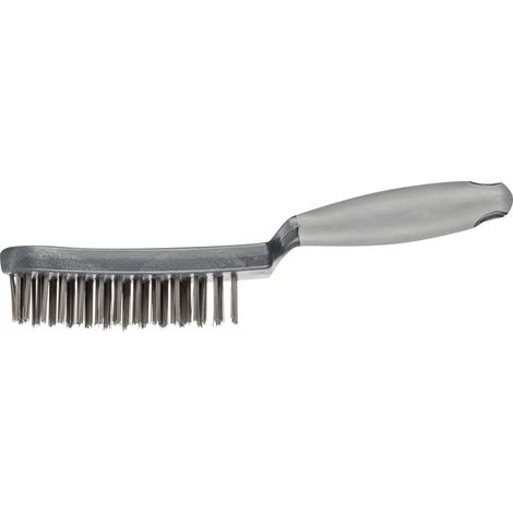 PFERD TOOLS Handbürste mit Kunststoffkörper und ergonomischem Griff HBUP 4reihig Stahl-Draht-Ø0,40 10 Stk