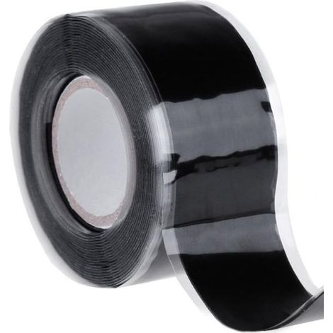 (25mm x 1.5M, Black)Silicone Tape Waterproof Repair Tape Rescue Self Adhesive Sealing Tape Fusing Tape (1/5)