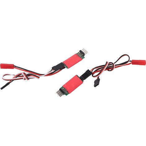 Interrupteur de commande à distance troisième canal récepteur câble contrôleur lumières voiture RC pièces détachées type E rouge (1/5)