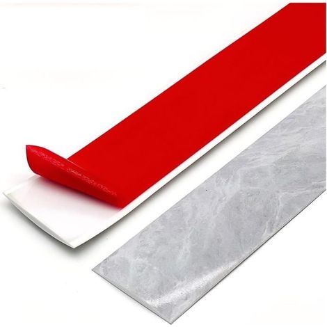 PVC-Schwellenleiste, Bodenübergangsleiste, selbstklebende Boden-Tür-Trennleiste, Übergangsleiste, 5 cm x 1 m (1/4)
