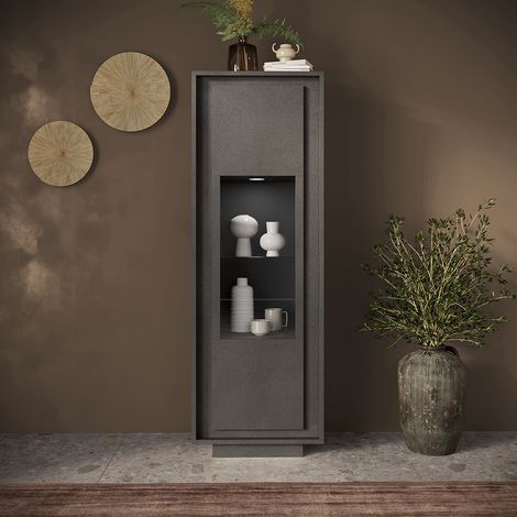 Vitrine moderne coloris lave Rosine (1/3)