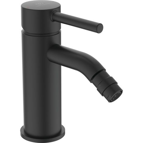 Ideal Standard CeraLine - Miscelatore per bidet, con sistema di scarico, nero BC197XG