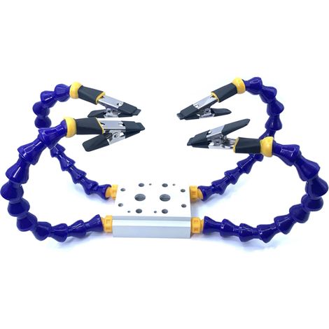 Étau d'établi avec bras flexible, pince en alliage d'aluminium, support pour fer à souder, réparation de circuits imprimés, clip universel auxiliaire, outil troisième main (1/5)