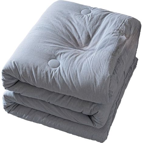 1 Couette matelassée toutes saisons, coton, lavable machine, 200x150 cm, lit simple (1/5)