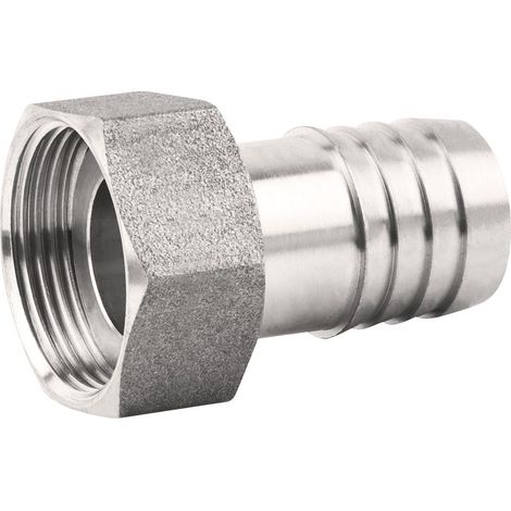 Raccordo inox 316L 20x27 femmina con dado mobile, per tubo Ø19, Ø tacche 20,5 ACS BOUTTÉ