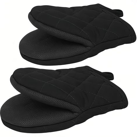 2 Pair Oven Gloves, Oven Gloves Heat Resistant, Protect Your Hands Against High Temperatures Thick and Durable, Suitable for Kitchen Cooking and Baking Oven Mitts (1/5)