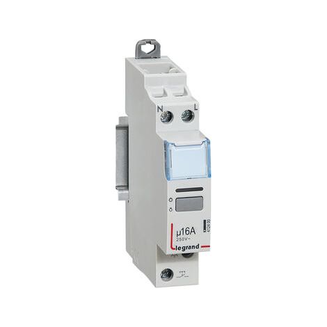 Télérupteur CX³ silencieux avec bornes à vis 1P 16A 250V contact 1F - tension commande 230V - 1 module - 412400 - LEGRAND