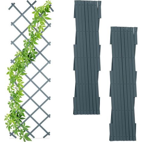 180 cm extendable trellis set of 3 grey (1/5)