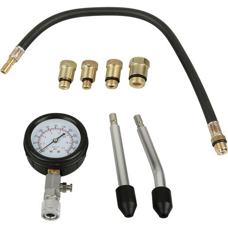 Kompressionstester Kompressionsprüfer Kompression PKW LKW BENZIN Motor Meßgerät (1/5)