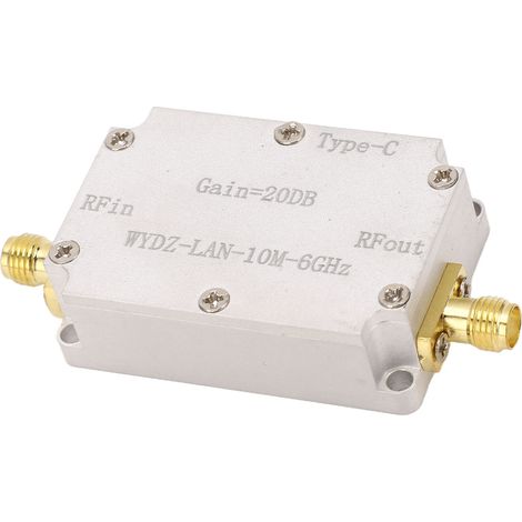 Amplificateur à haute linéarité 10 MHz – 6 GHz, gain de 20 dB, LNA pour signaux RF, récepteur à faible bruit pour radio FM (1/5)