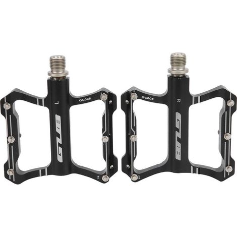 Pédales VTT GUB GC-008 en alliage d'aluminium avec roulements, durables pour vélo de route, noires (1/5)