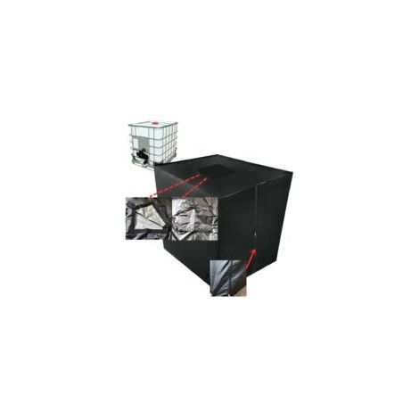 Bâche de réservoir d'eau,Bache pour Cuve 1000 L IBC avec Couvercle rectangulaire, Anti-poussière Anti-UV Anti-Pluie (116 x 100 x 120 cm) (1/5)
