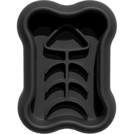Hundenapf, Spaßnapf, Futternapf, Reisnapf, Fressnapf für langsames Fressen, Anti-Erstickungs- und Anti-Erbrechens-Napf, Schwarz (1/5)