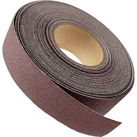 Rouleau de papier de verre 150 Grit 5m x 2,5 cm Toile d'émeri à l'oxyde d'aluminium Sable abrasif pour les meubles, le bois, la finition, le ponçage des métaux, le polissage des voitures (1/4)