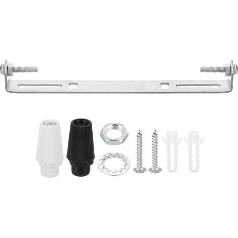 135mm Ceiling Plate Kit, 1 Set Light Fixture Mounting Bracket, Steel Cross Bar for Home Light Fixture with Screw Washer Nut 2 Color Caps (1/5)