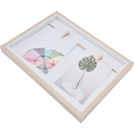Cadre photo moderne couleur bois, cadre décoratif innovant pour la maison, le bureau ou un anniversaire (1/5)