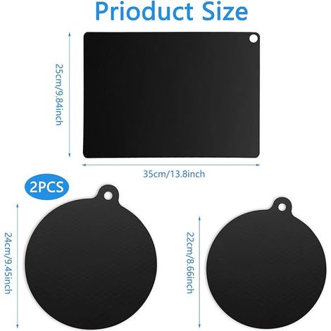 Induction Hob Protection Mats Silicone Induction Hob Heat Resistant Oil Clean (1/3)