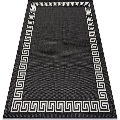 Tappeto SIZAL FLAT 49373690 Greco nero / crema black 160x230 cm