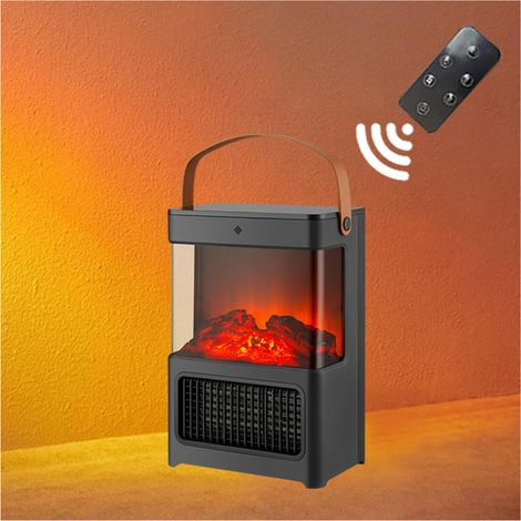 Elektroherd mit Flammeneffekt, drei Sekunden schnelles Aufheizen, drei Einstellstufen, Innenheizung, mit Fernbedienung, Touchscreen, dekorativer gefälschter Kamin mit Flammeneffekt
