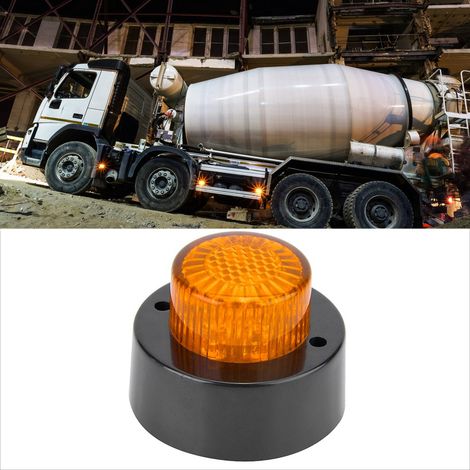 Feu de gabarit LED 24V rond mini indicateur latéral clignotant jaune pour remorque camion camionnette (1/5)