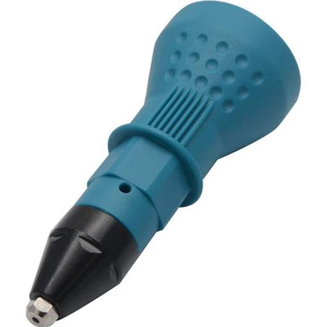 Pistolet à rivets pour perceuse sans fil électrique - outil de pistolet à écrous à rivets électrique adaptateur de perceuse à rivets sans fil (bleu) (1/4)