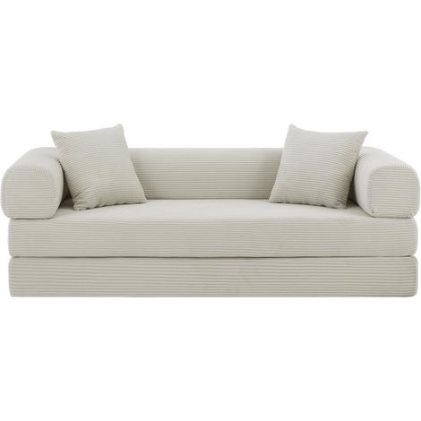 Canapé, confortable, 189 x 89 x 59 cm, beige (1/5)
